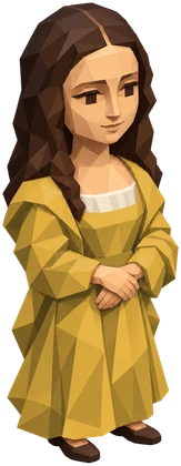 Mona Lisa em estilo low poly